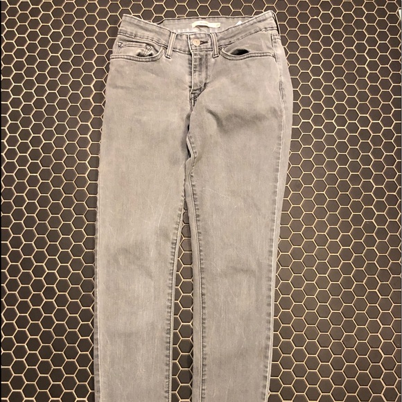 Levi Grey 711 Skinny Jeans - Picture 1 of 4